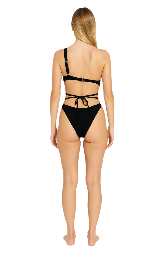 Contemporary Black Cut-Out Bikini Underwired Eli Edgy two piece Set back