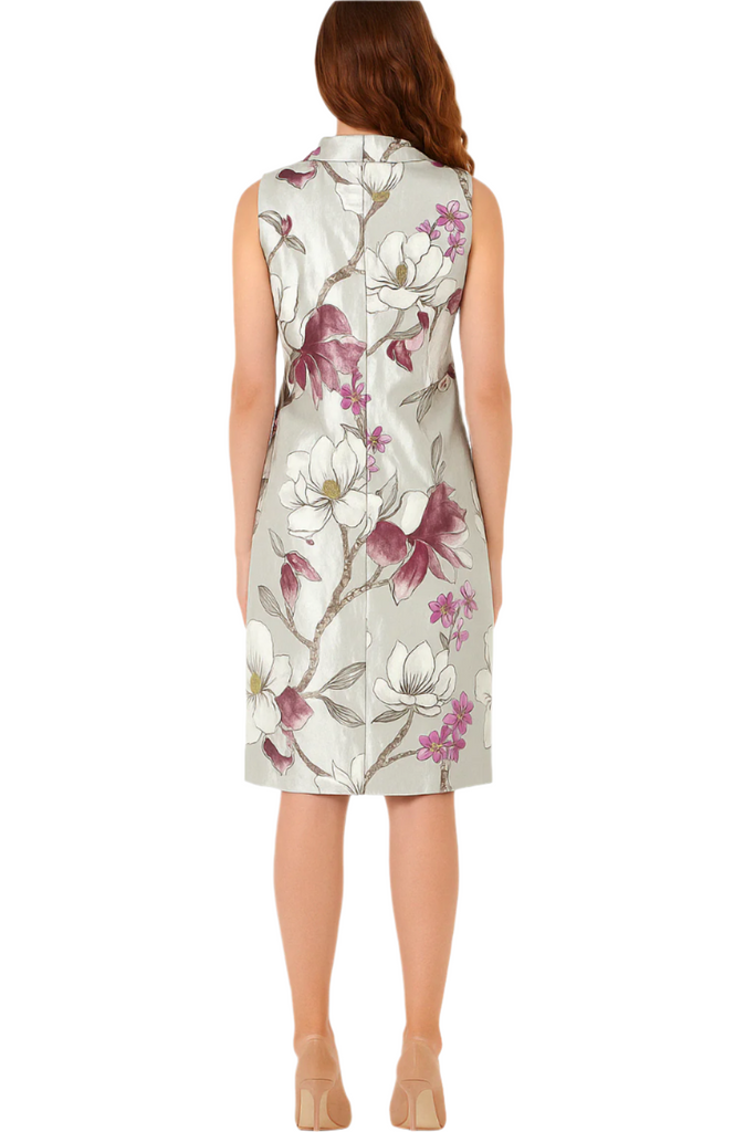 Lee Floral Printed Sleeveless Dress | High Neck Floral Printed Dress back