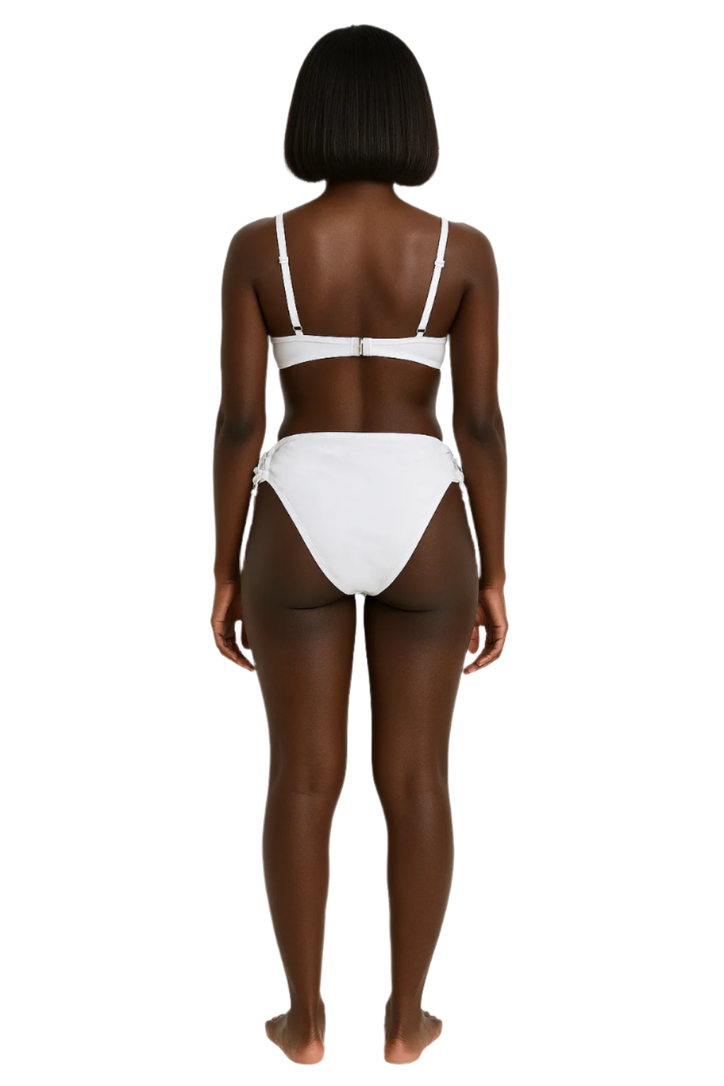 Stylish White High-Waisted | Mira Bikini Set Underwired With