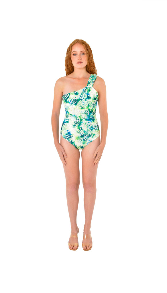 One Shoulder One Piece Swimsuit Eva Green Nuances Laser Cut 