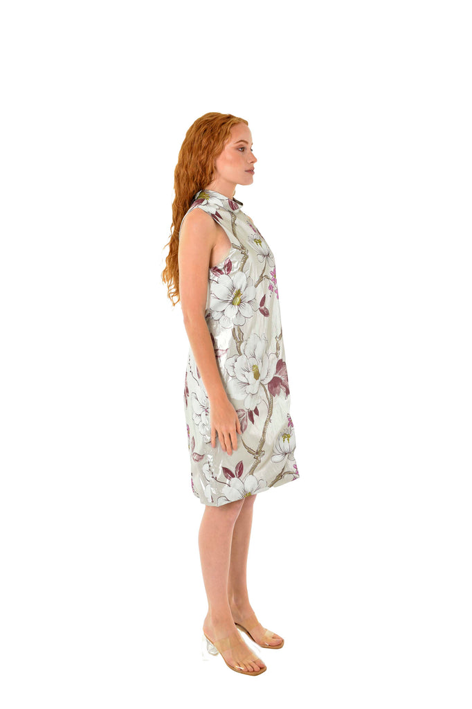  High Neck Sleeveless Dress Floral Print Lee